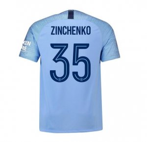 Manchester City 2018/19 Zinchenko 35 UCL Cup Home Shirt Soccer Jersey