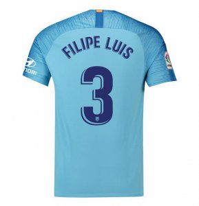 Atletico Madrid 2018/19 Filipe Luis 3 Away Shirt Soccer Jersey