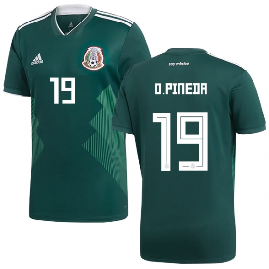Mexico 2018 World Cup Home ORBELIN PINEDA 19 Shirt Soccer Jersey - Click Image to Close