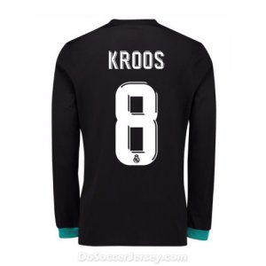 Real Madrid 2017/18 Away Kroos #8 Long Sleeved Shirt Soccer Jersey