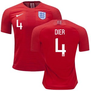 England 2018 FIFA World Cup ERIC DIER 4 Away Shirt Soccer Jersey