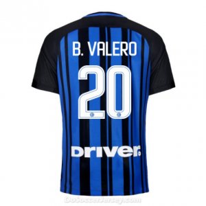 Inter Milan 2017/18 Home B. VALERO #20 Shirt Soccer Jersey
