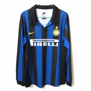 Inter Milan 1998 Home Retro Long Sleeved Shirt Soccer Jersey