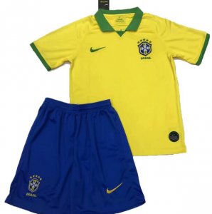 Brazil Copa America 2019 Home Soccer Jersey Kits (Shirt+Shorts)