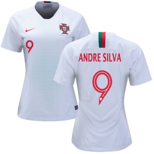 Portugal 2018 World Cup ANDRE SILVA 9 Away Women's Shirt Soccer Jersey