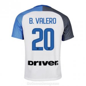 Inter Milan 2017/18 Away B. VALERO #20 Shirt Soccer Jersey