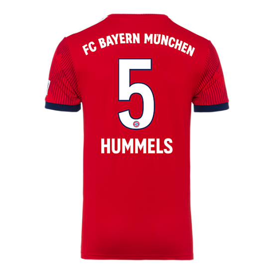 Bayern Munich 2018/19 Home 5 Hummels Shirt Soccer Jersey - Click Image to Close