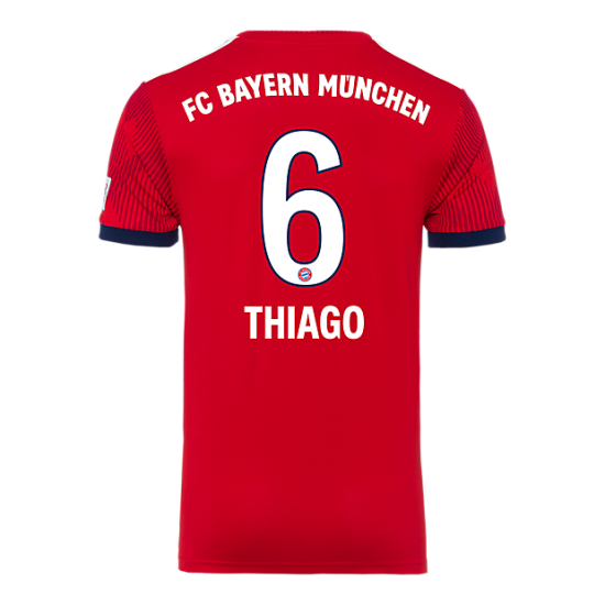 Bayern Munich 2018/19 Home 6 Thiago Shirt Soccer Jersey - Click Image to Close