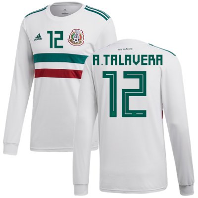 Mexico 2018 World Cup Away ALFREDO TALAVERA 12 Long Sleeve Shirt Soccer Jersey