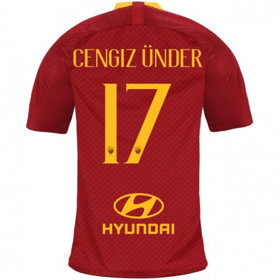 AS Roma 2018/19 CENGIZ UNDER 17 Home Shirt Soccer Jersey - Click Image to Close