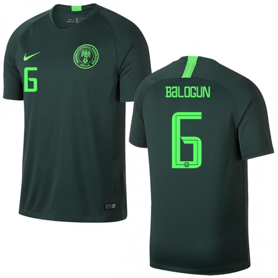 Nigeria Fifa World Cup 2018 Away Leon Balogun 6 Shirt Soccer Jersey - Click Image to Close