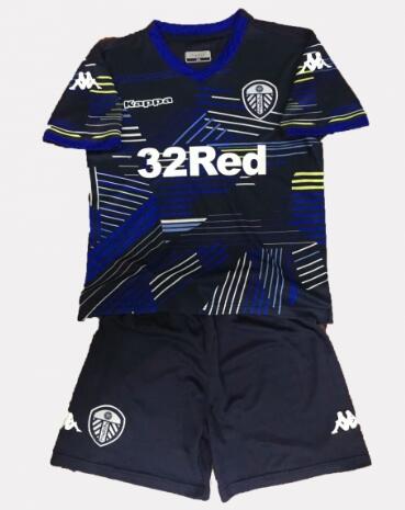 Leeds United 2018/19 Away Kids Soccer Jersey Kit Children Shirt + Shorts