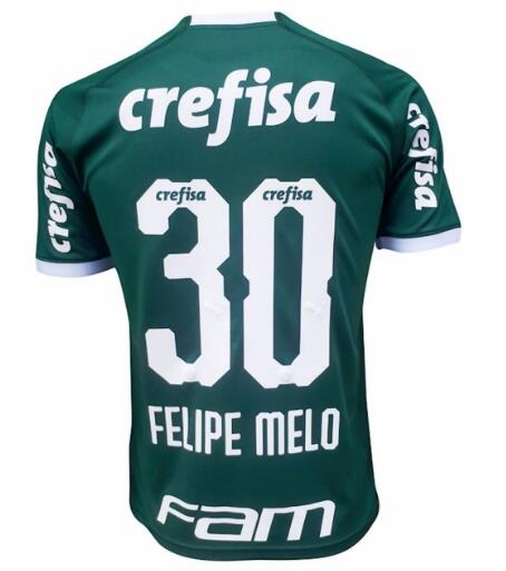 Palmeiras 2018/19 Home #30 FELIPE MELO Shirt Soccer Jersey - Click Image to Close
