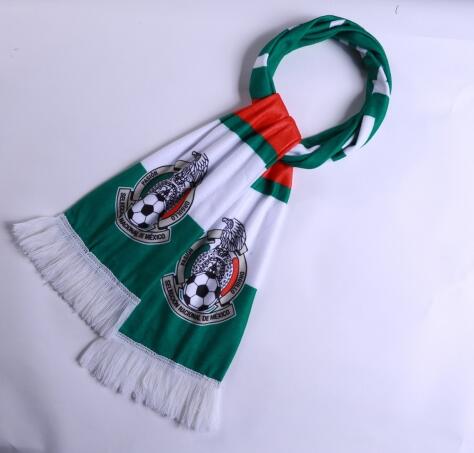 2018 World Cup Mexico Soccer Scarf Green - Click Image to Close