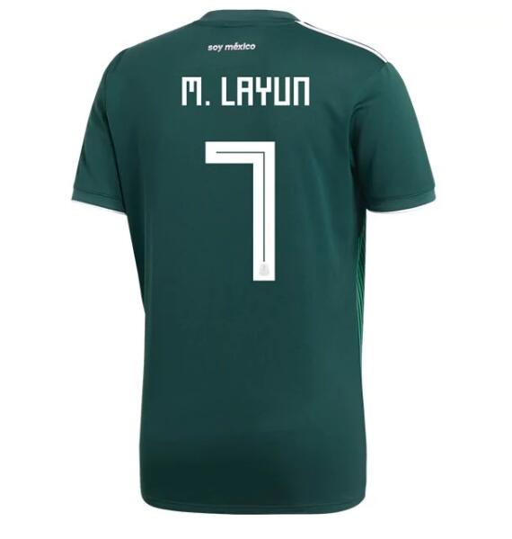Mexico 2018 World Cup Home Miguel Layún Shirt Soccer Jersey