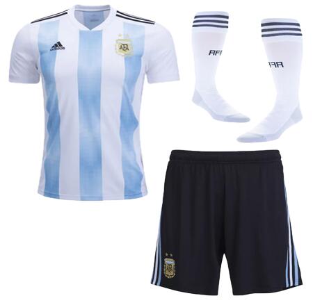 Argentina 2018 World Cup Home Soccer Whole Kits - Click Image to Close