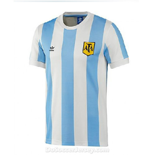 Argentina 1978 Home Retro Shirt Soccer Jersey - Click Image to Close