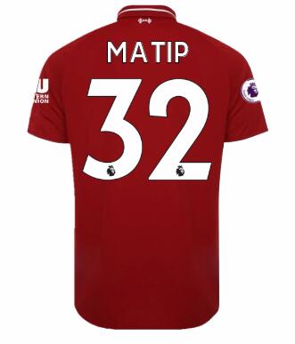 Liverpool 2018/19 Home MATIP Shirt Soccer Jersey