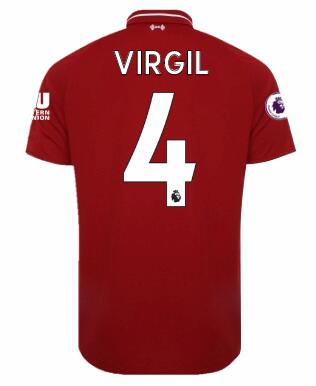 Liverpool 2018/19 Home VIRGIL Shirt Soccer Jersey
