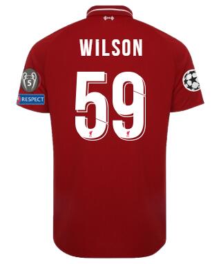 Liverpool 2018/19 Home WILSON Shirt UCL Soccer Jersey