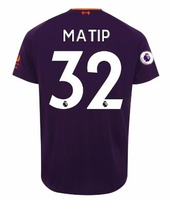 Liverpool 2018/19 JOËL MATIP 32 Away Shirt Soccer Jersey