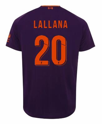 Liverpool 2018/19 ADAM LALLANA 20 UCL Away Shirt Soccer Jersey