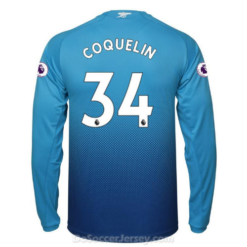 Arsenal 2017/18 Away COQUELIN #34 Long Sleeved Shirt Soccer Jersey - Click Image to Close