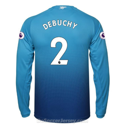 Arsenal 2017/18 Away DEBUCHY #2 Long Sleeved Shirt Soccer Jersey - Click Image to Close