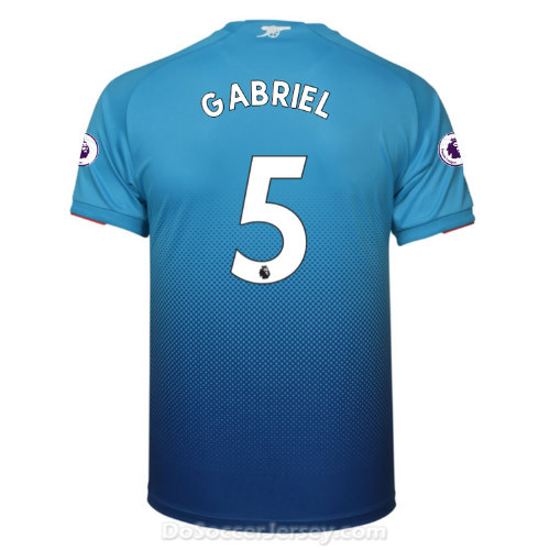 Arsenal 2017/18 Away GABRIEL #5 Shirt Soccer Jersey - Click Image to Close