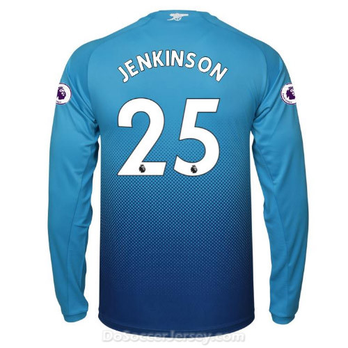 Arsenal 2017/18 Away JENKINSON #25 Long Sleeved Shirt Soccer Jersey
