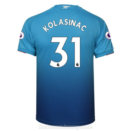 Arsenal 2017/18 Away KOLASINAC #31 Shirt Soccer Jersey - Click Image to Close