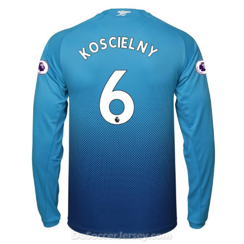Arsenal 2017/18 Away KOSCIELNY #6 Long Sleeved Shirt Soccer Jersey - Click Image to Close