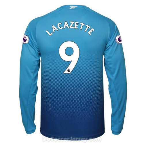 Arsenal 2017/18 Away LACAZETTE #9 Long Sleeved Shirt Soccer Jersey - Click Image to Close