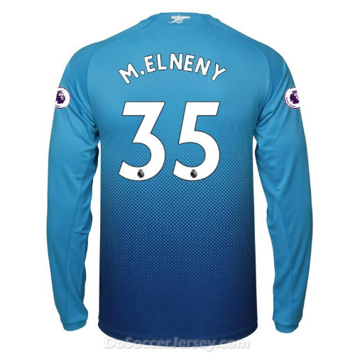 Arsenal 2017/18 Away M.ELNENY #35 Long Sleeved Shirt Soccer Jersey