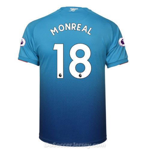 Arsenal 2017/18 Away MONREAL #18 Shirt Soccer Jersey - Click Image to Close