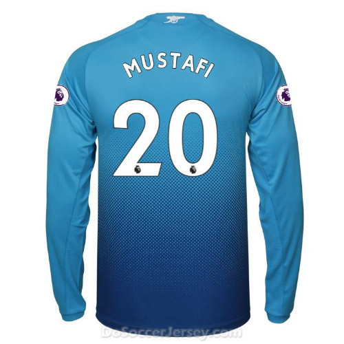Arsenal 2017/18 Away MUSTAFI #20 Long Sleeved Shirt Soccer Jersey
