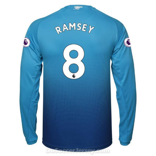 Arsenal 2017/18 Away RAMSEY #8 Long Sleeved Shirt Soccer Jersey - Click Image to Close