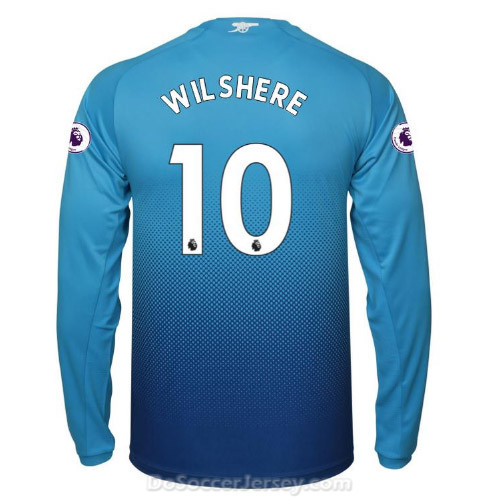 Arsenal 2017/18 Away WILSHERE #10 Long Sleeved Shirt Soccer Jersey - Click Image to Close