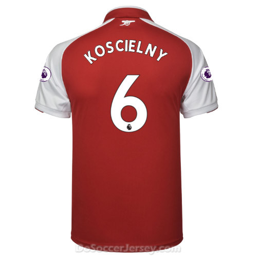Arsenal 2017/18 Home KOSCIELNY #6 Shirt Soccer Jersey - Click Image to Close