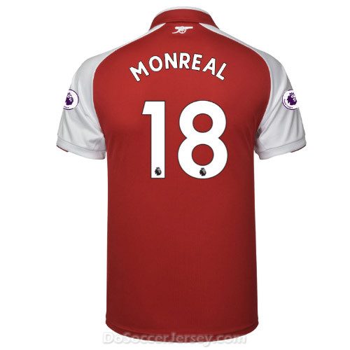 Arsenal 2017/18 Home MONREAL #18 Shirt Soccer Jersey - Click Image to Close