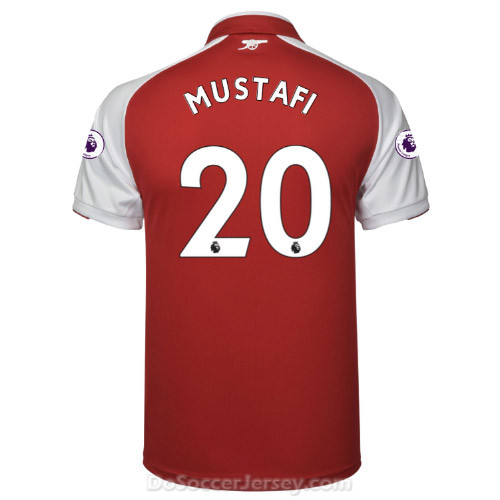 Arsenal 2017/18 Home MUSTAFI #20 Shirt Soccer Jersey - Click Image to Close