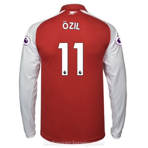 Arsenal 2017/18 Home ÖZIL #11 Long Sleeved Shirt Soccer Jersey - Click Image to Close