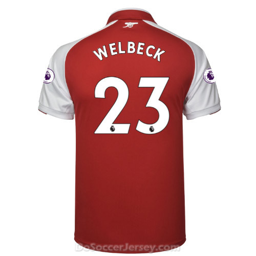 Arsenal 2017/18 Home WELBECK #23 Shirt Soccer Jersey - Click Image to Close