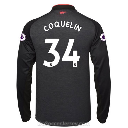 Arsenal 2017/18 Third COQUELIN #34 Long Sleeved Shirt Soccer Jersey