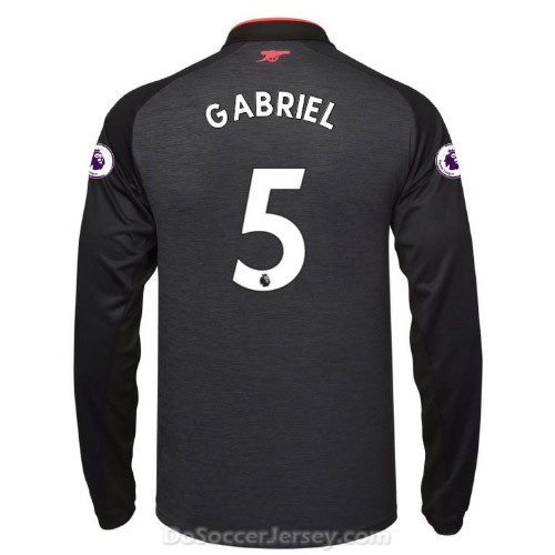 Arsenal 2017/18 Third GABRIEL #5 Long Sleeved Shirt Soccer Jersey - Click Image to Close