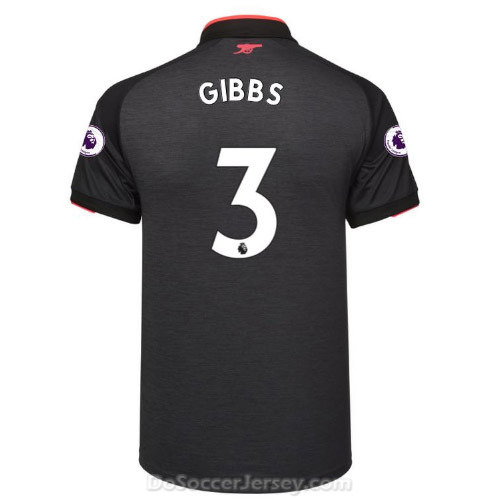 Arsenal 2017/18 Third GIBBS #3 Shirt Soccer Jersey - Click Image to Close