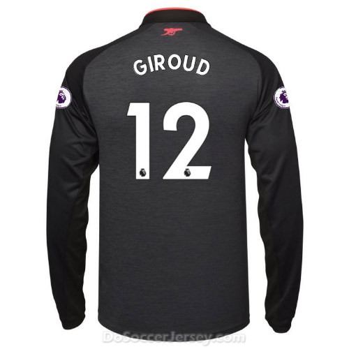 Arsenal 2017/18 Third GIROUD #12 Long Sleeved Shirt Soccer Jersey - Click Image to Close