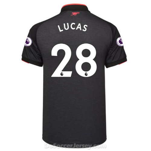 Arsenal 2017/18 Third LUCAS #28 Shirt Soccer Jersey - Click Image to Close