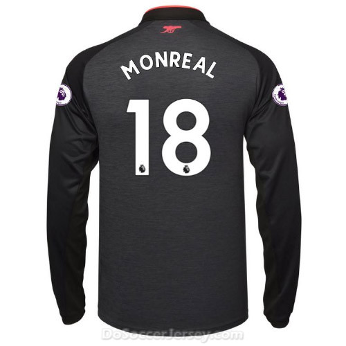 Arsenal 2017/18 Third MONREAL #18 Long Sleeved Shirt Soccer Jersey - Click Image to Close