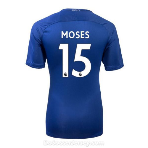 Chelsea 2017/18 Home MOSES #15 Shirt Soccer Jersey - Click Image to Close